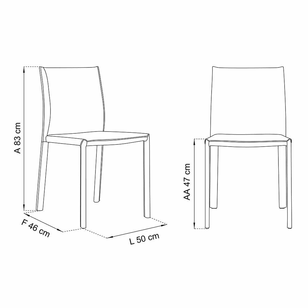 Caetana Silla sin Brazos - Gris