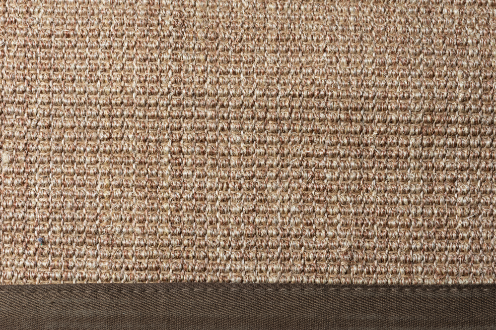 ESTERA SISAL - NATURAL - BORDE MARRON - 4X4