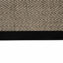 Estera Herringbone Natural Negro Borde Negro 2x2