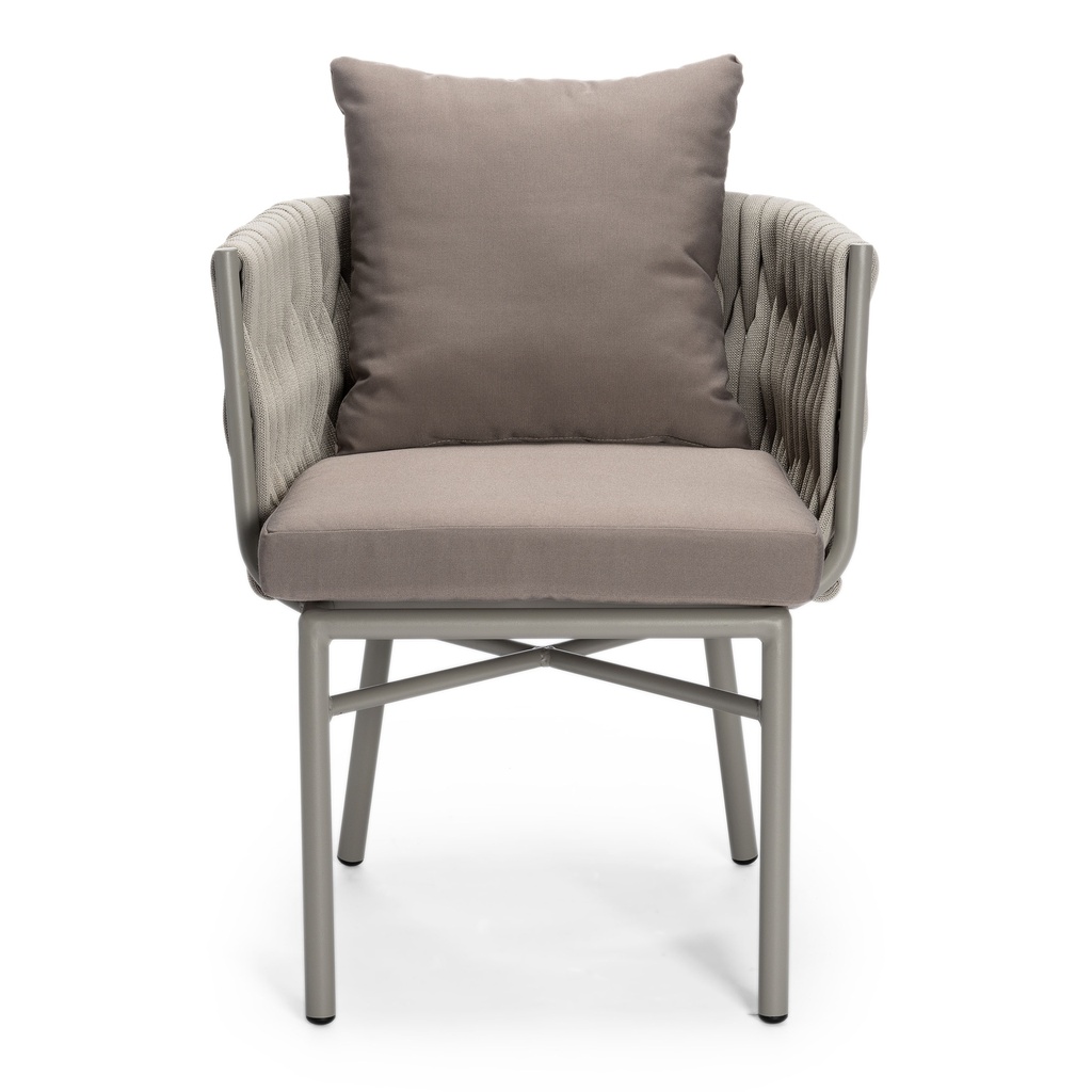 Gaynor Silla de Exterior con Brazos - Gris