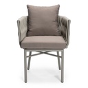 Gaynor Silla de Exterior con Brazos - Gris