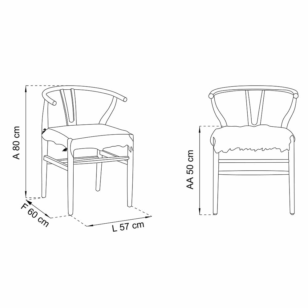 Shanghai Silla con Brazos - Pelo Claro