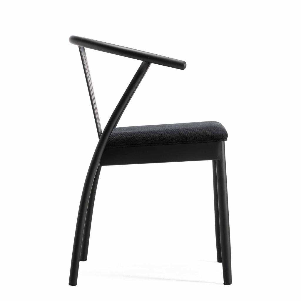 Nicoletta Silla con Brazos - Negro