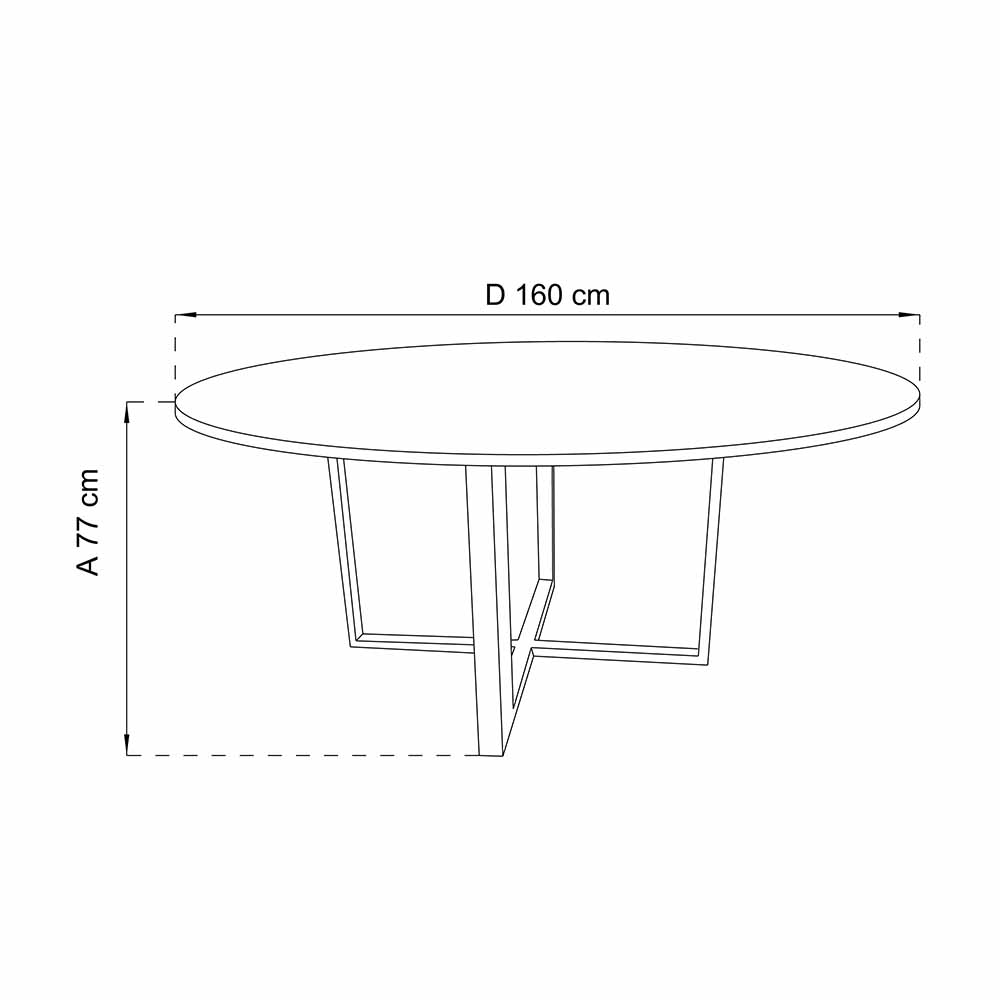 Mesa de Comedor Bartola 160 - Roble Negro