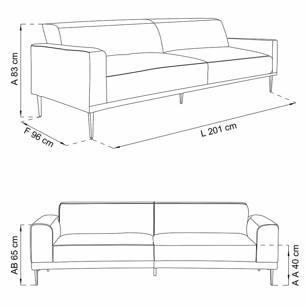 Clarise Sofá de 3 Plazas - Marble