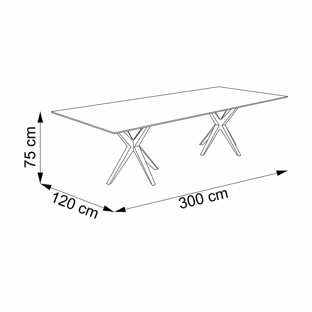 Matatena Mesa comedor 300 - Negro