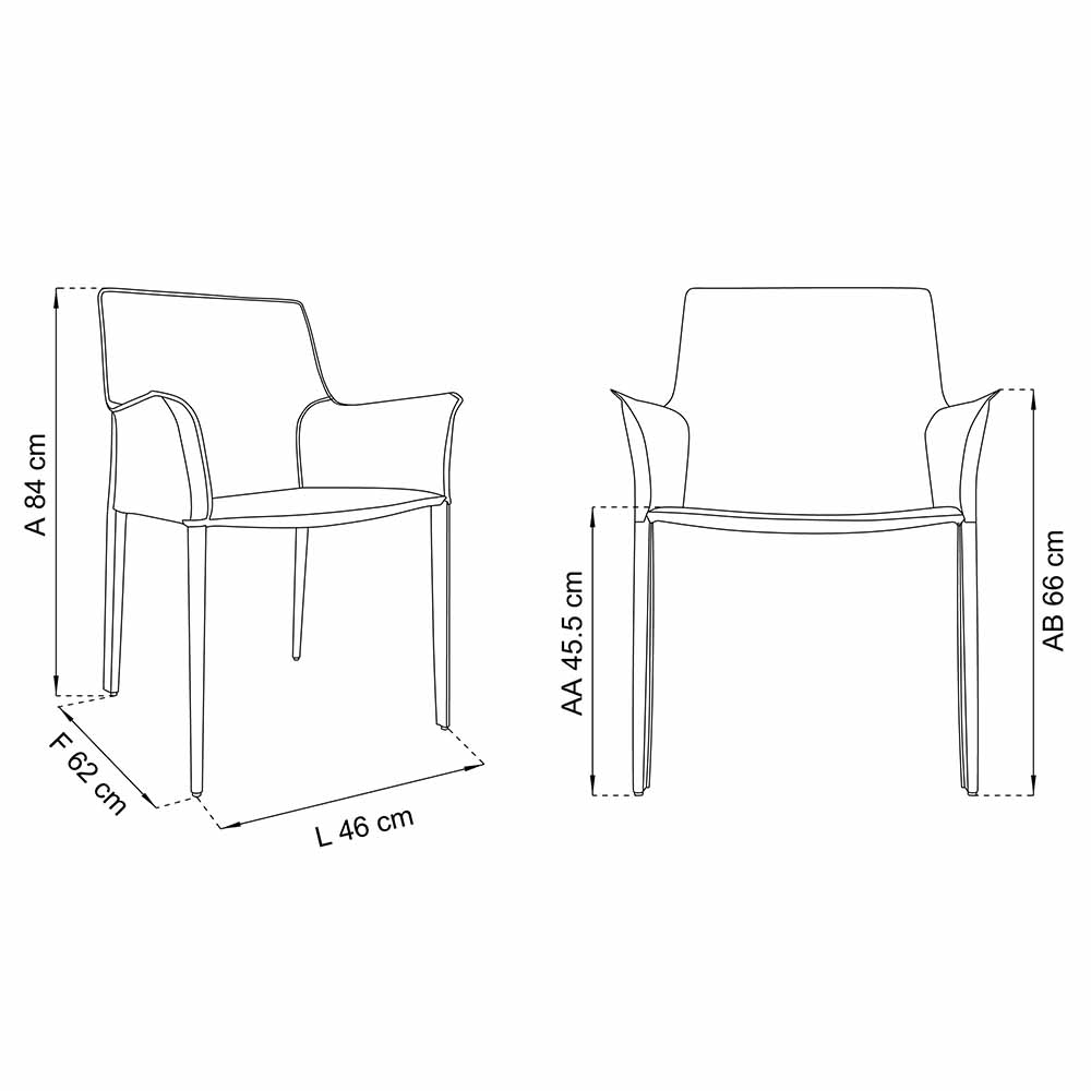 Caetana Silla con Brazos - Topo