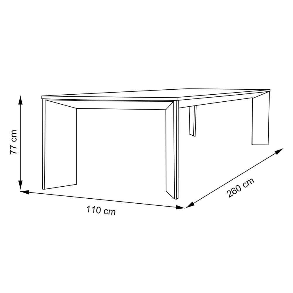 Lucrecia Mesa de Comedor Rectangular - Roble