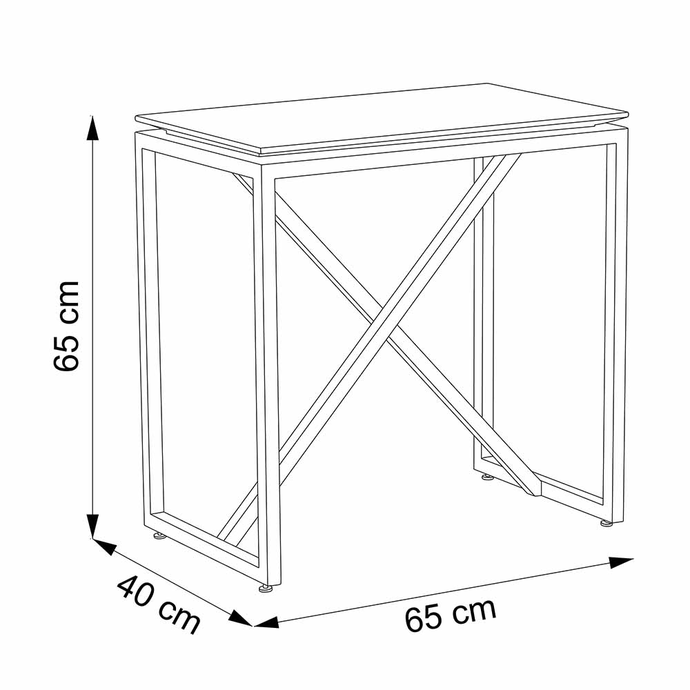 Andrea Mesa Lateral Rectangular - Latte