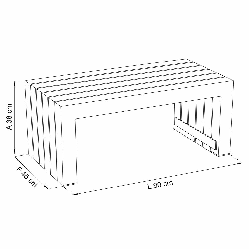 Semarang Mesa de Centro de Exterior - Carbón