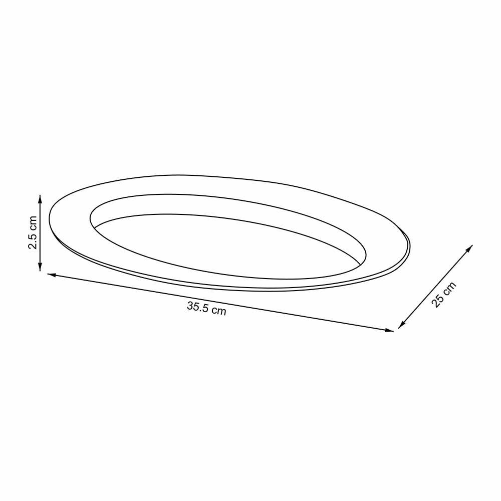 Plato Esencial Oval - 35 cm