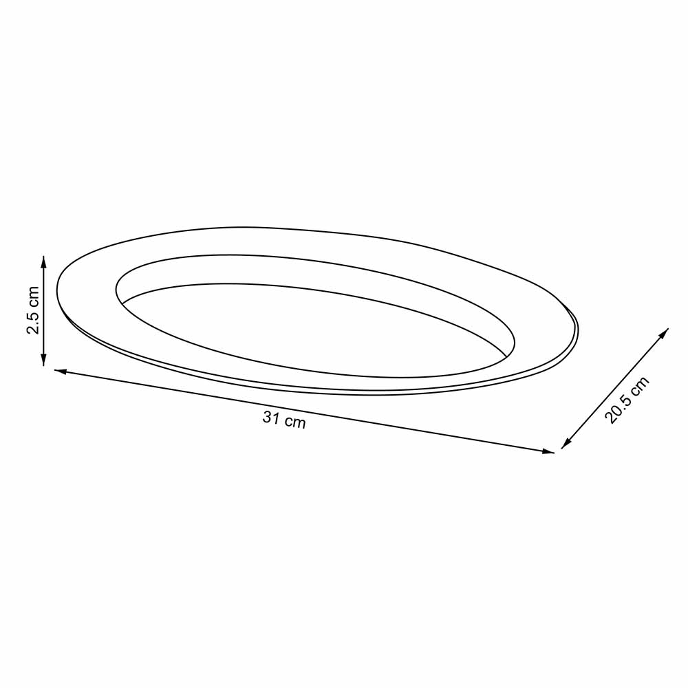 Plato Esencial Oval - 30 Cms