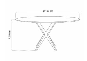 Matatena Mesa de Comedor 150 - Granito Negro Absoluto