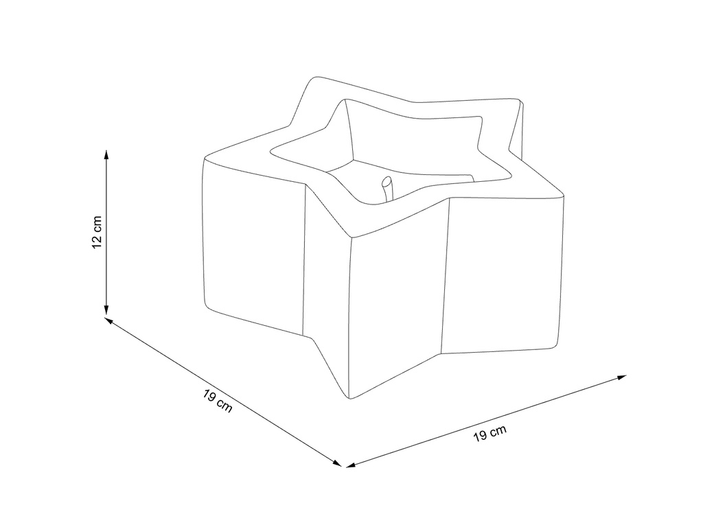 Vela Estrella - 19 cm