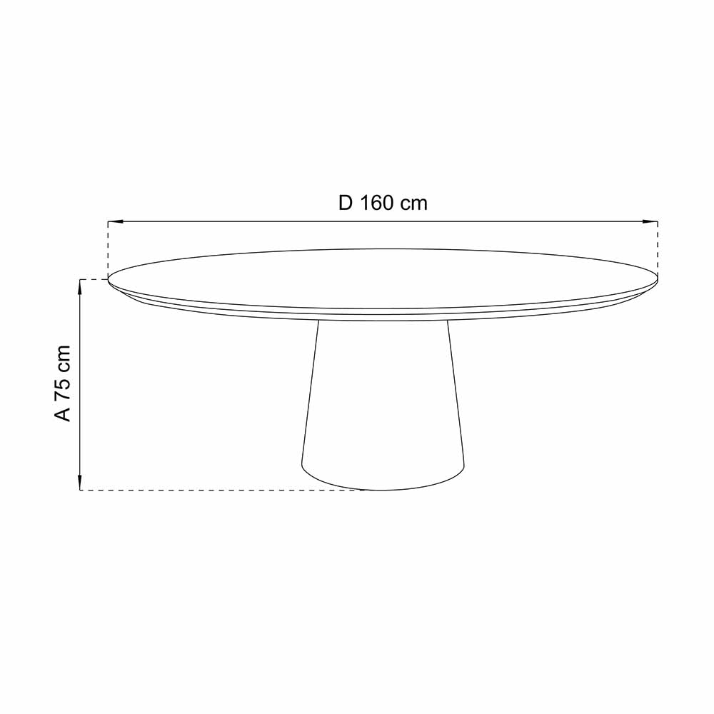 Prehispánica Mesa de Comedor Redonda Una Pata