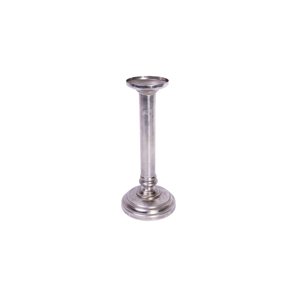 CANDELABRO NICKEL ANTIQUE - 19.5 CMS