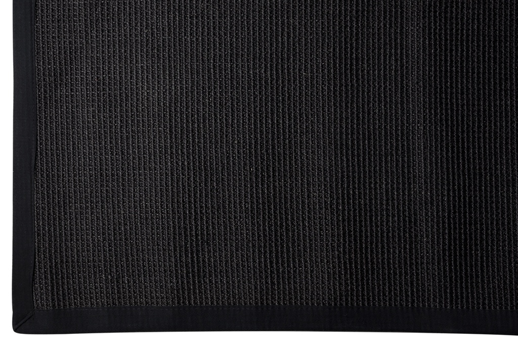 ESTERA SISAL - NEGRO - BORDE NEGRO - 6X4