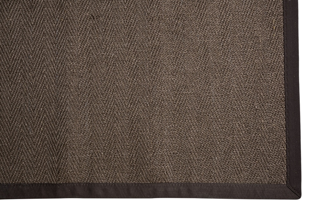 ESTERA SISAL - HERRINGBONE MARRON - BORDE MARRON - 6X4