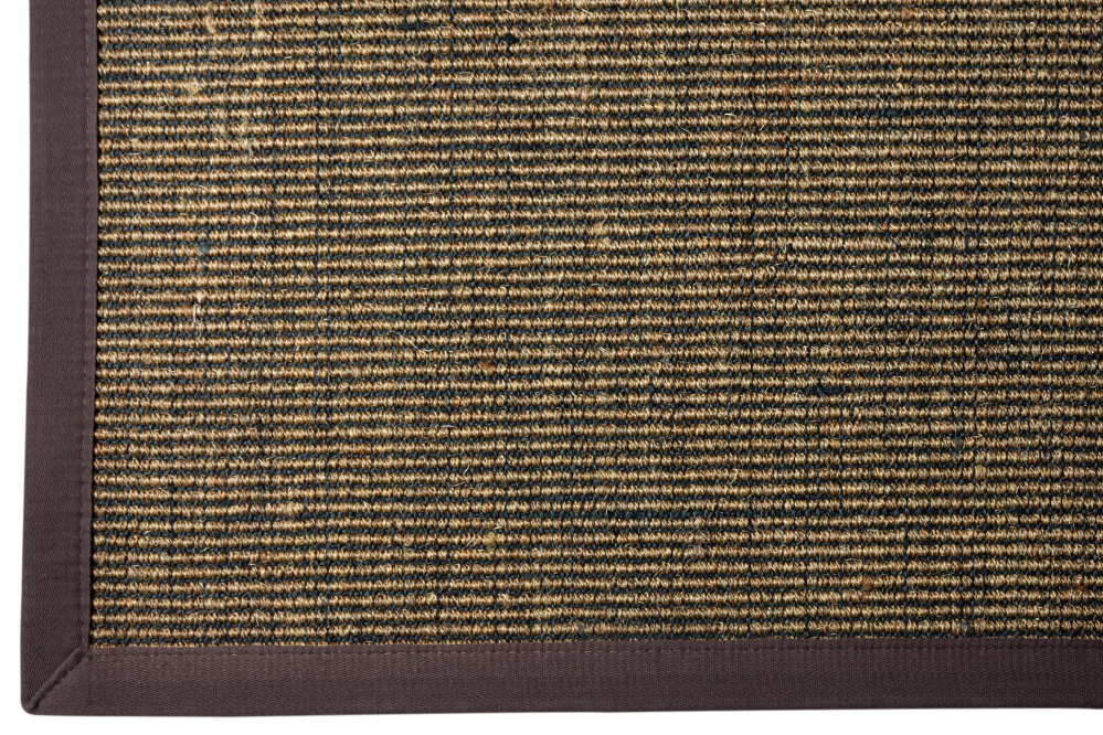 ESTERA SISAL - NATURAL/NEGRO - BORDE MARRON - 4X4