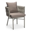 Gaynor Silla de Exterior con Brazos - Gris