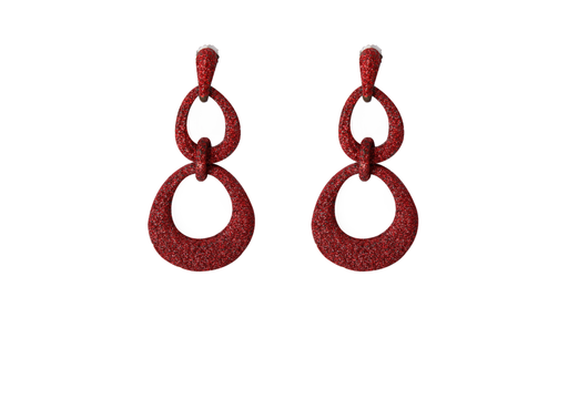 [221482] ARETES CRYSTAL LARGOS ROJOS