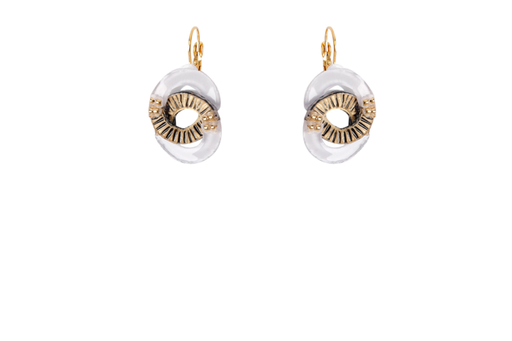 [221522] ARETES ROUND BLANCOS