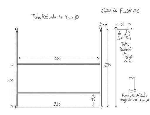 [2114777] ESTRUCTURA PARA CAMA FLORAC